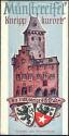 Münstereifel 1953 - Faltblatt mit 10 Abbildungen - Stadtplan