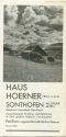 Sonthofen - Haus Hoerner 30er Jahre - Pension vegetarisch nach Bircher-Benner - Faltblatt