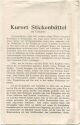 Cuxhaven - Kurort Stickenbüttel 1932 - Faltblatt