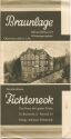 Prospekt - Braunlage 30er Jahre - Pension Fichteneck Dr. Barnerstraße 5 Besitzer Max Penndorf - Faltblatt