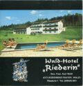 Bodenmais 1979 - Wald-Hotel Riederin Besitzer Familie Karl Wölfl - Faltblatt