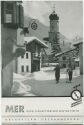 Oberammergau - MER Gesellschaftsreisen Winter 1937/38 - Faltblatt mit 7 Abbildungen und Preisen