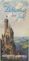 Land um Lichtenstein und Teck 1953 - Faltblatt mit 21 Abbildungen