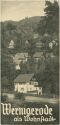 Wernigerode als Wohnstadt 1939 - Faltblatt mit 1 Abbildungen - Hinweise