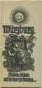 Würzburg 1939 - 16 Seiten mit 16 Holzschnitten Richard Rother Kitzingen