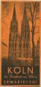 Köln 40er Jahre - Faltblatt mit einer Abbildung und einem Plan der Innenstadt