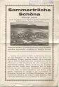 Sommerfrische Schöna 20er Jahre - Faltblatt mit 2 Abbildungen