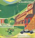 Schlangenbad 1954 - Faltblatt mit 14 Abbildungen