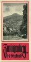 Zwingenberg an der Bergstrasse 20er Jahre - Faltblatt mit 8 Abbildungen
