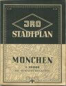München 50er Jahre - JRO Stadtplan 60cm x 80cm mehrfarbig 1:20'000