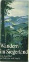 Wandern im Siegerland 1961 - Faltblatt mit 9 Abbildungen