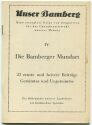 Unser Bamberg - Die Bamberger Mundart 1952 - 23 ernste und heitere Beiträge - Gereimtes und Ungereimtes