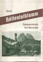 Hammersbach bei Garmisch 30er Jahre - Hotel Höllentalklamm - Faltblatt