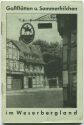 Weserbergland 1932 - Gaststätten und Sommerfrischen