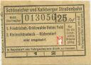 Schöneiche Kalkberge - Schöneicher und Kalkberger Strassenbahn - Fahrschein