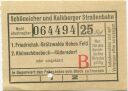 Schöneiche Kalkberge - Schöneicher und Kalkberger Strassenbahn - Fahrschein