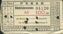 Historische Fahrkarte - Paderborner Elektrizitätswerke und Straßenbahn AG