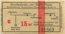 Plaue - Strassenbahn der Stadt Plaue - Fahrschein