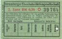 Strausberg - Strausberger Eisenbahn Aktiengesellschaft - Fahrschein