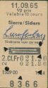 Historische Fahrkarte - SBB - Sierre - Laufenburg