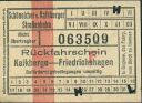Alter Fahrschein - Schöneiche-Kalkberge - Strassenbahn