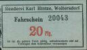 Historischer Fahrschein - Woltersdorf Reederei Karl Hintze