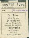 Historischer Fahrschein Wien