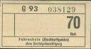 Hannover Hannoversche Verkehrsbetriebe ÜSTRA AG - Fahrschein 70 Dpf.