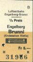 Alter Fahrschein - Schweizer Seilbahn - Engelberg Brunni Endstation Ristis