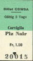 Alter Fahrschein - Schweizer Seilbahn - Corviglia Piz Nair