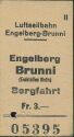 Alter Fahrschein - Schweizer Seilbahn - Engelberg Brunni Endstation Ristis