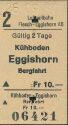 Alter Fahrschein - Schweizer Seilbahn - Kühboden Eggishorn