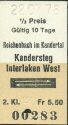 Alter Fahrschein - Schweizer Seilbahn - Reichenbach im Kandertal