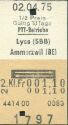 Historische Fahrkarte - Schweizerische PTT-Betriebe - Lyss (SBB) Ammerzwil (BE)