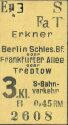 Historische Fahrkarte - Alter Fahrschein - S-Bahn-Karte - Berlin