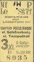 Historische Fahrkarte - Alter Fahrschein - S-Bahn-Karte - Berlin