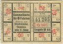 Sammelkarte für 8 Fahrten 1944 - auf Strassenbahn