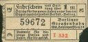 Alte Fahrkarte BVG - Historischer Fahrschein Berlin