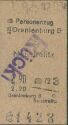 Historische Fahrkarte - Oranienburg Neustrelitz 1945
