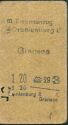 Historische Fahrkarte - Oranienburg Gransee
