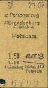 Historische Fahrkarte - Brandenburg Potsdam 1944