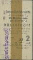 Historische Fahrkarte - Wuppertal-Oberbarmen - Düsseldorf - Fahrkarte 1967