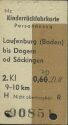 Historische Fahrkarte - Laufenburg bis Dogern oder Säckingen