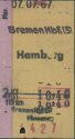 Historische Fahrkarte - Bremen Hbf. - Hamburg