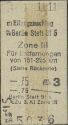 Historische Fahrkarte - Berlin Stettiner Bahnhof Zone III