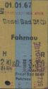 Historische Fahrkarte - Basel Bad Bf. - Fahrnau - Fahrkarte 1967