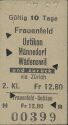 Frauenfeld Uetikon oder Männedorf oder Wädenswil - alte Fahrkarte 1967