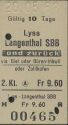 Lyss Langenthal SBB alte Fahrkarte 1962