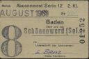 Abonnement Baden - Schönenwerd (Sol.) - Fahrkarte 1968