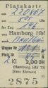 Platzkarte Hamburg - Bentheim 1967
